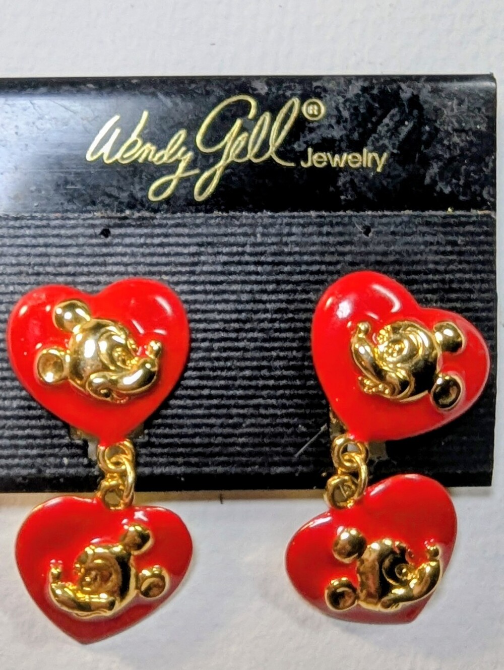 Wendy Gell Disney Double Mickey Heart Earrings